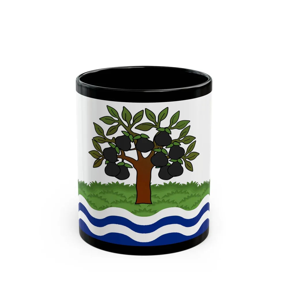 Flag of Worcestershire UK - Black Coffee Mug-11oz-Go Mug Yourself