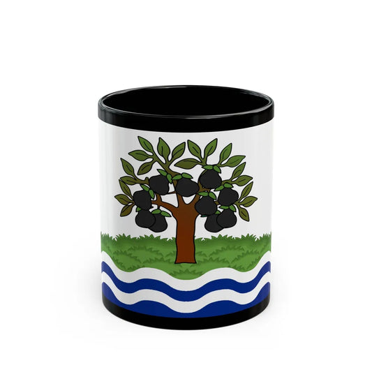 Flag of Worcestershire UK - Black Coffee Mug-11oz-Go Mug Yourself