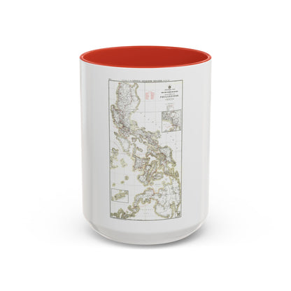 Philippines, The 1 & 2 (1902) (Map) Accent Coffee Mug