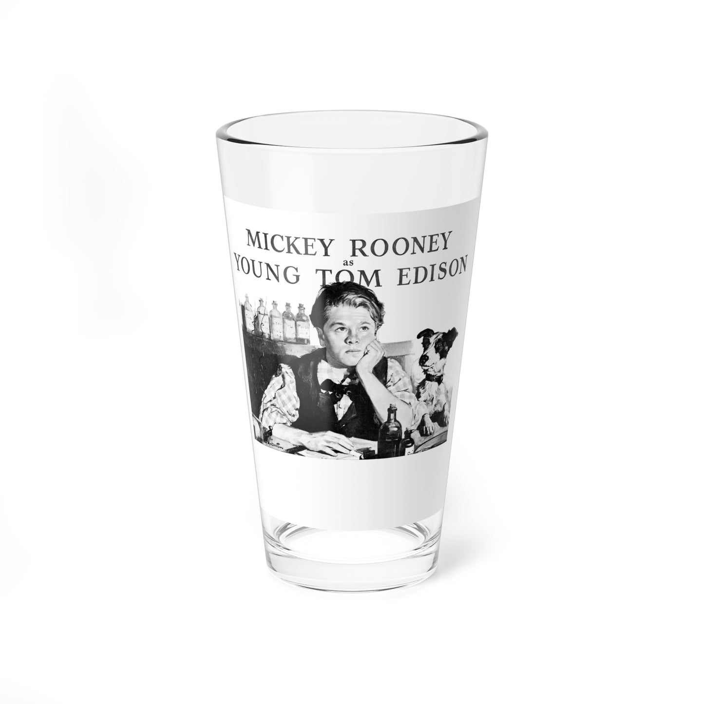 Mickey Rooney as Young Tom Edison, Woman's Home Companion, April 1940 (Magazine Illustration) Pint Glass 16oz