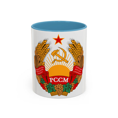 Emblem of the Moldavian SSR (1981-1990) - Accent Coffee Mug