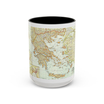 Greece and the Aegean (1958) (Map) Accent Coffee Mug