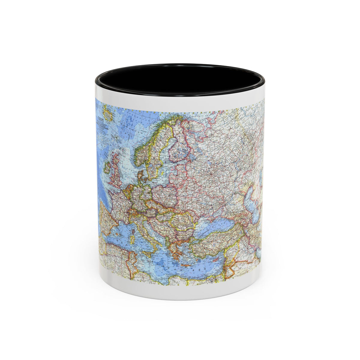 Europe (1962) (Map) Accent Coffee Mug