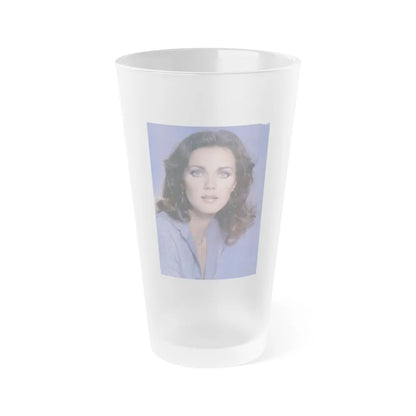 Lynda Carter #226 1 (Vintage Female Icon) Frosted Pint 16oz-16oz-Frosted-Go Mug Yourself