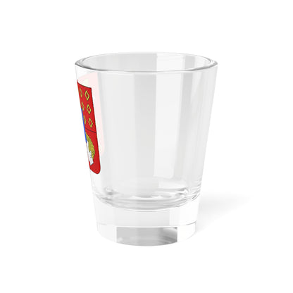 Blason famille fr Ango de la Motte-Ango de Flers (France) (Coat of Arms) Shot Glass 1.5oz