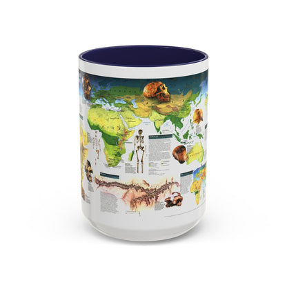 World Map - Dawn of Humans (1997) (Map) Accent Coffee Mug