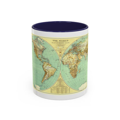 World Map (1935) (Map) Accent Coffee Mug