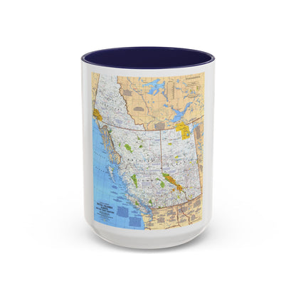 Canada - British Columbia, Alberta & Yukon (1978) (Map) Accent Coffee Mug