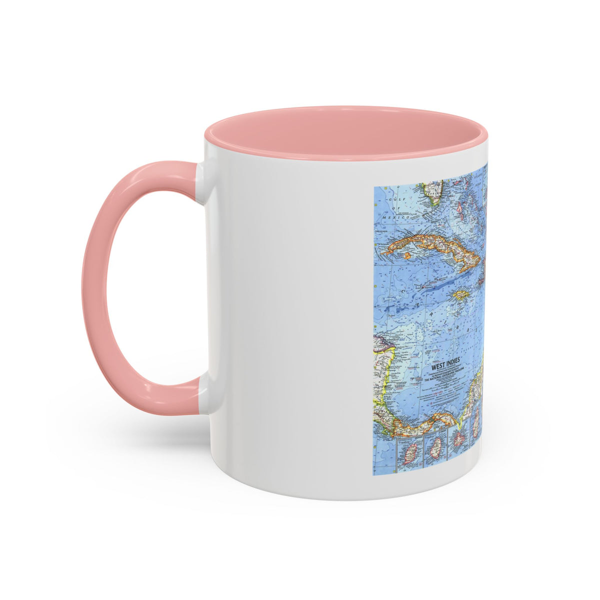 West Indies (1962) (Map) Accent Coffee Mug