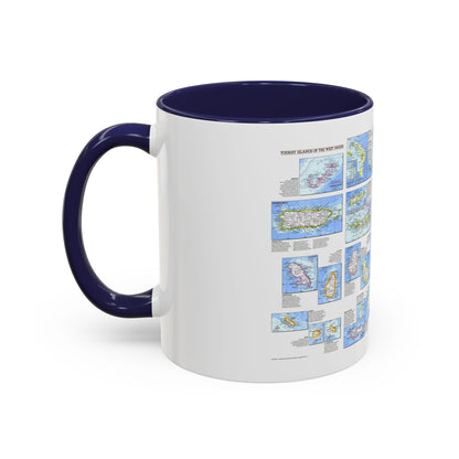 West Indies - Tourist Islands (1981) (Map) Accent Coffee Mug