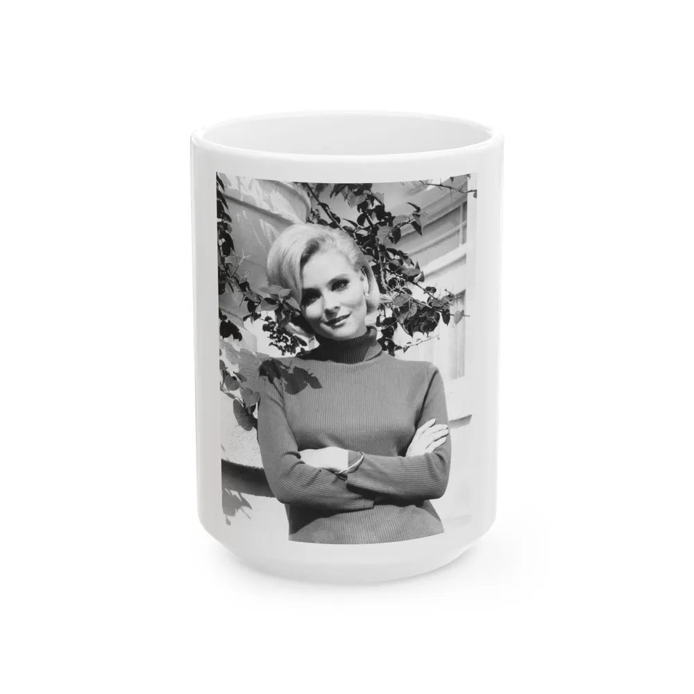 Diane McBain #33 (Vintage Female Icon) White Coffee Mug-15oz-Go Mug Yourself