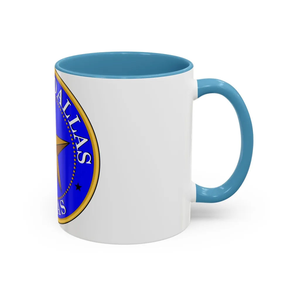 Seal of Dallas - Accent Coffee Mug-Go Mug Yourself