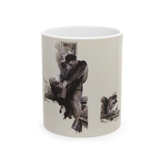 Crime Story Magazine Illustration - White Coffee Mug-11oz-Go Mug Yourself