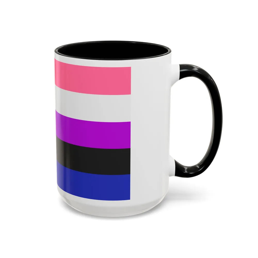 Genderfluidity Pride Flag - Accent Coffee Mug-Go Mug Yourself