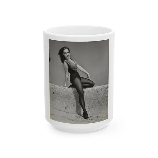 Julie Newmar #506 (Vintage Female Icon) White Coffee Mug-15oz-Go Mug Yourself