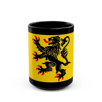 Flag of Nord Pas de Calais France - Black Coffee Mug-15oz-Go Mug Yourself