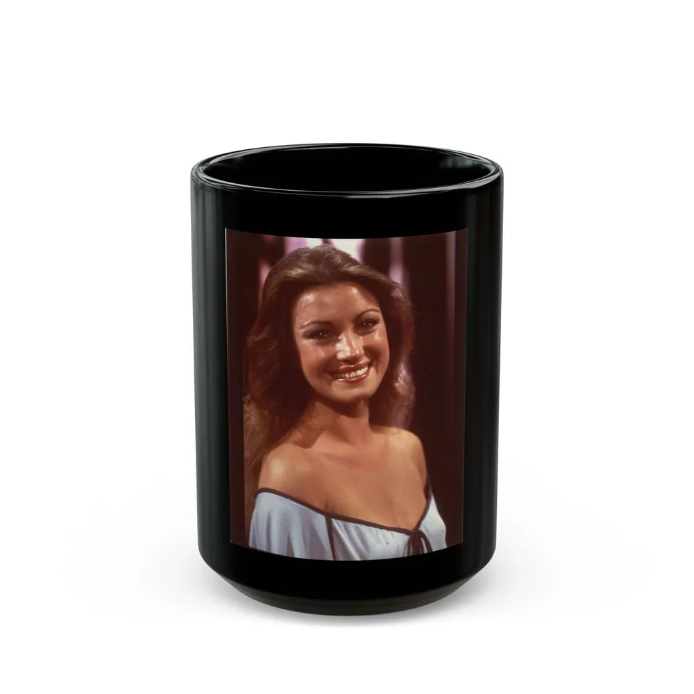 Jane Seymour #29 (Vintage Female Icon) Black Coffee Mug-15oz-Go Mug Yourself