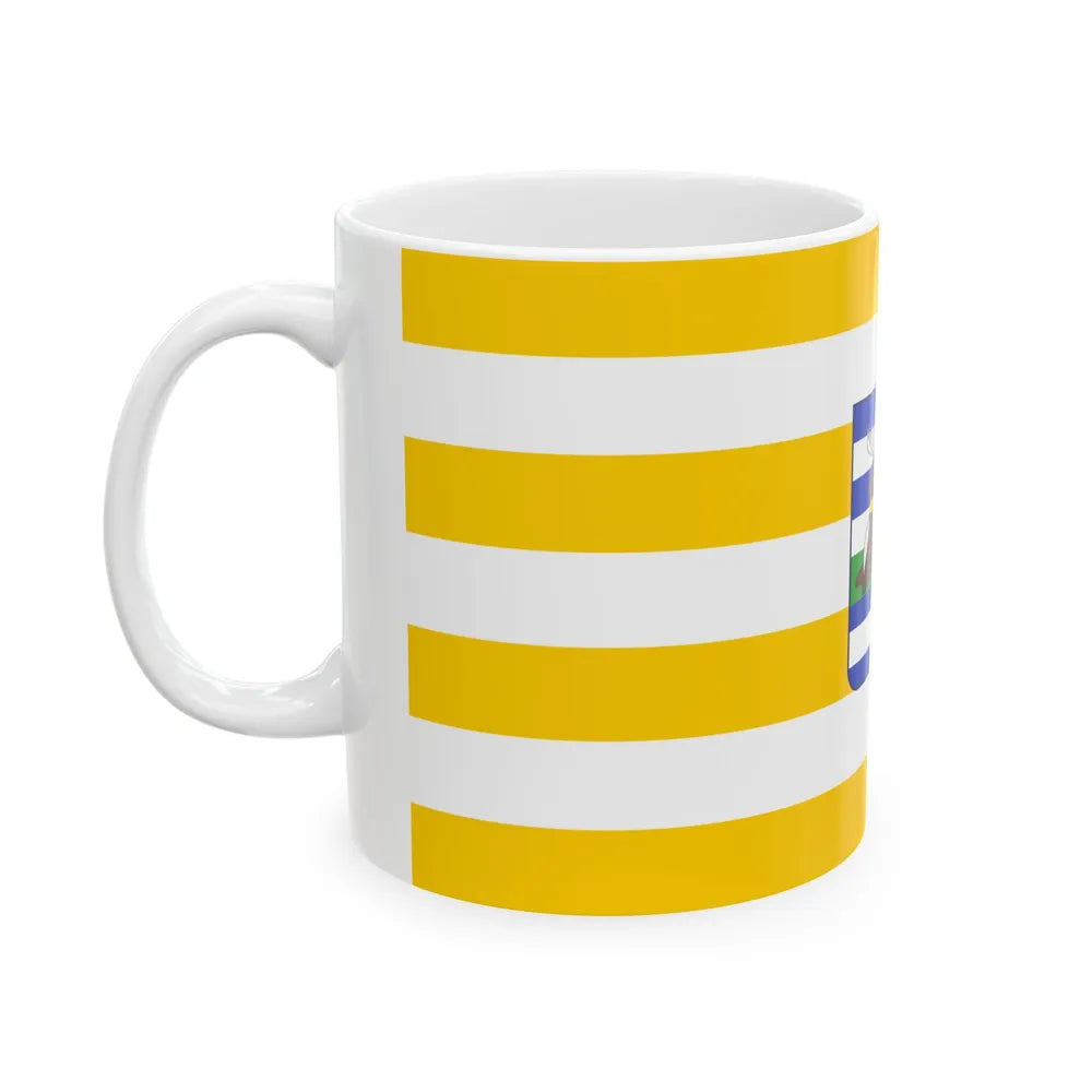 Flag of Vukovar Srijem County Croatia - White Coffee Mug-Go Mug Yourself