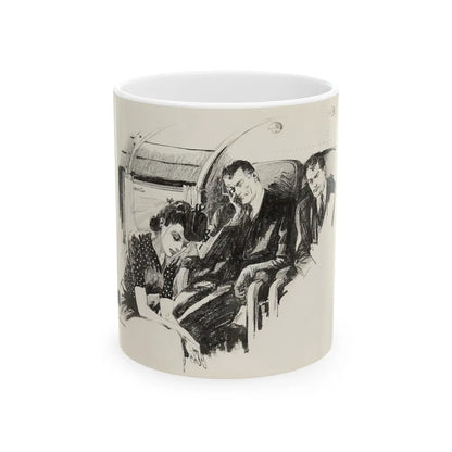 Blue Book Magazine Illustration, February 1943 - White Coffee Mug-11oz-Go Mug Yourself