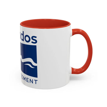 Flag of Calvados France - Accent Coffee Mug-Go Mug Yourself