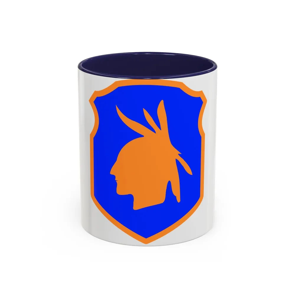 98th Infantry Division (U.S. Army) Accent Coffee Mug-11oz-Navy-Go Mug Yourself