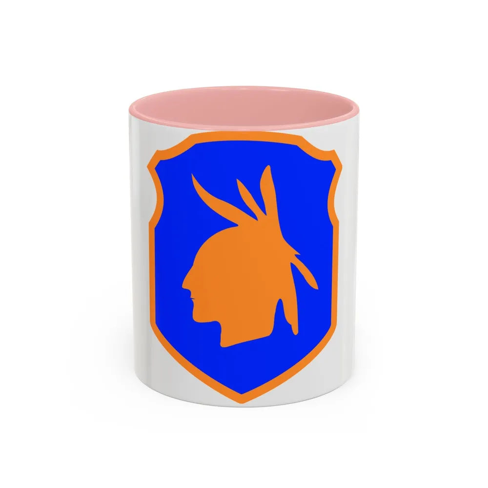 98th Infantry Division (U.S. Army) Accent Coffee Mug-11oz-Pink-Go Mug Yourself