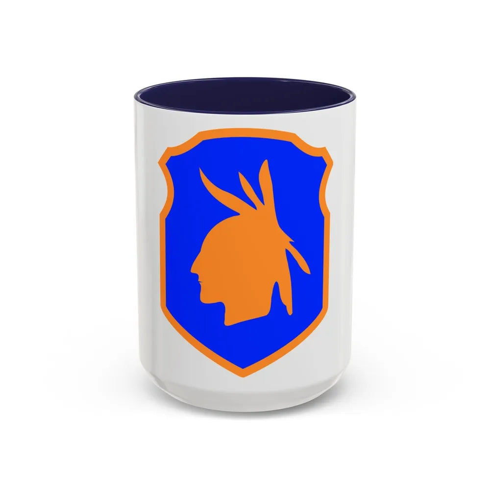 98th Infantry Division (U.S. Army) Accent Coffee Mug-15oz-Navy-Go Mug Yourself