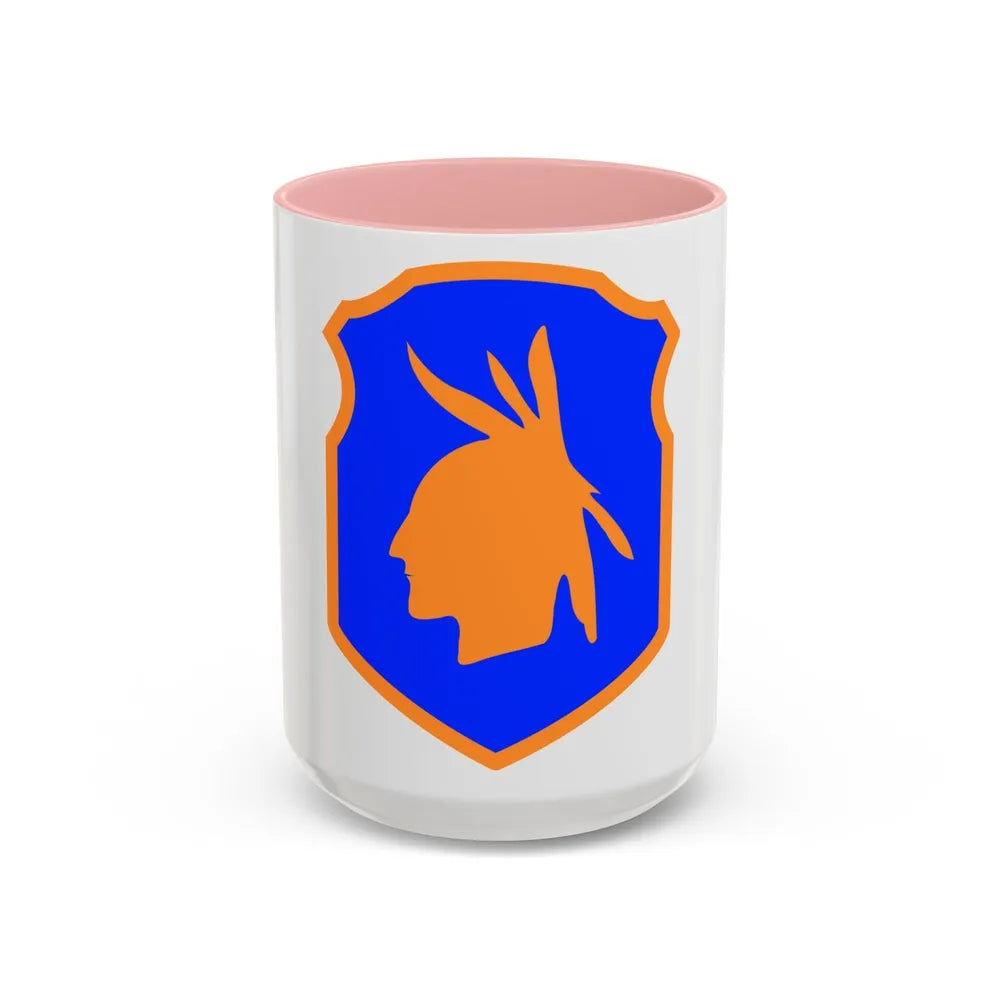 98th Infantry Division (U.S. Army) Accent Coffee Mug-15oz-Pink-Go Mug Yourself