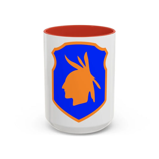 98th Infantry Division (U.S. Army) Accent Coffee Mug-15oz-Red-Go Mug Yourself