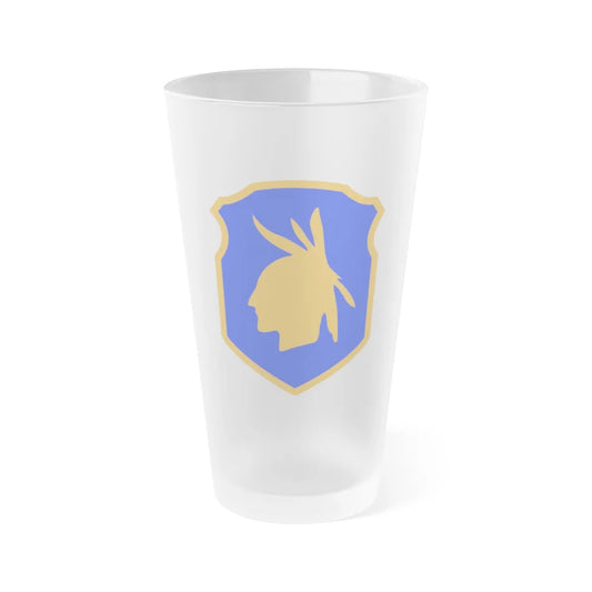 98th Infantry Division (U.S. Army) Frosted Pint Glass 16oz-Go Mug Yourself