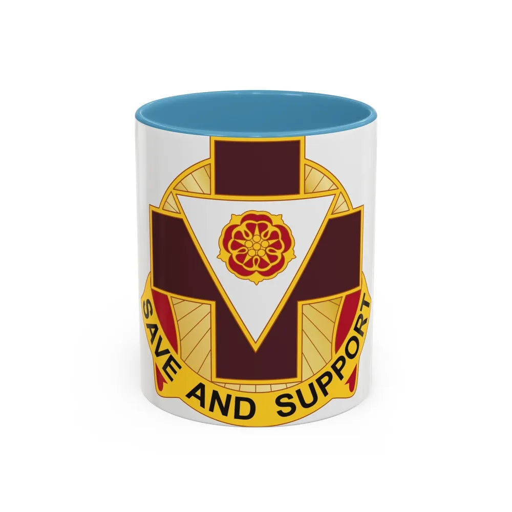 99 Field Hospital (U.S. Army) Accent Coffee Mug-11oz-Light Blue-Go Mug Yourself