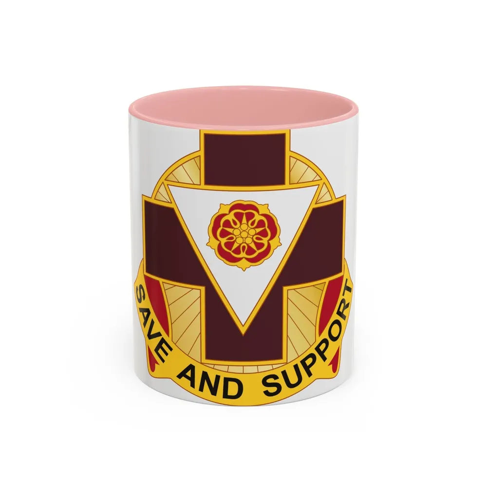 99 Field Hospital (U.S. Army) Accent Coffee Mug-11oz-Pink-Go Mug Yourself