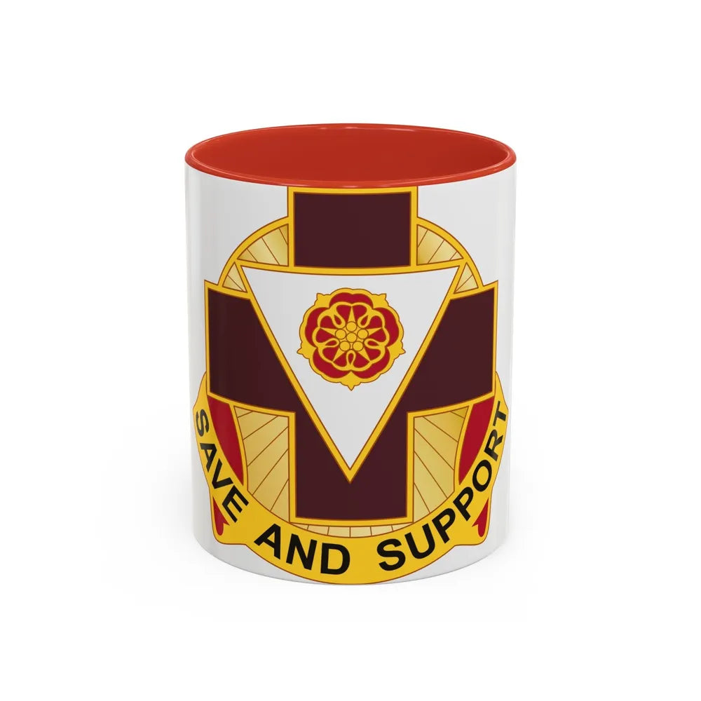 99 Field Hospital (U.S. Army) Accent Coffee Mug-11oz-Red-Go Mug Yourself