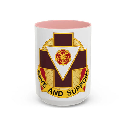 99 Field Hospital (U.S. Army) Accent Coffee Mug-15oz-Pink-Go Mug Yourself