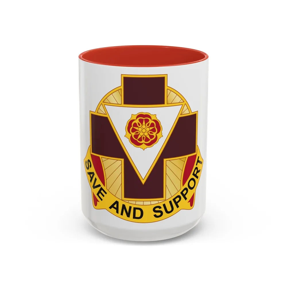 99 Field Hospital (U.S. Army) Accent Coffee Mug-15oz-Red-Go Mug Yourself