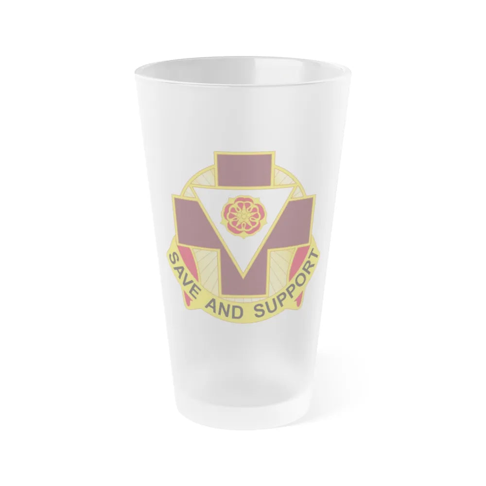 99 Field Hospital (U.S. Army) Frosted Pint Glass 16oz-Go Mug Yourself