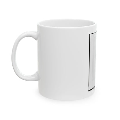 Brigadier General Jefferson Columbus Davis, Union Officer, Bust Portrait, Facing Front (U.S. Civil War) White Coffee Mug