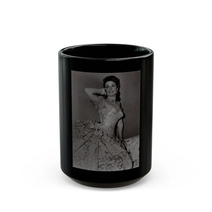 Dorothy Malone #99 (Vintage Female Icon) Black Coffee Mug-15oz-Go Mug Yourself