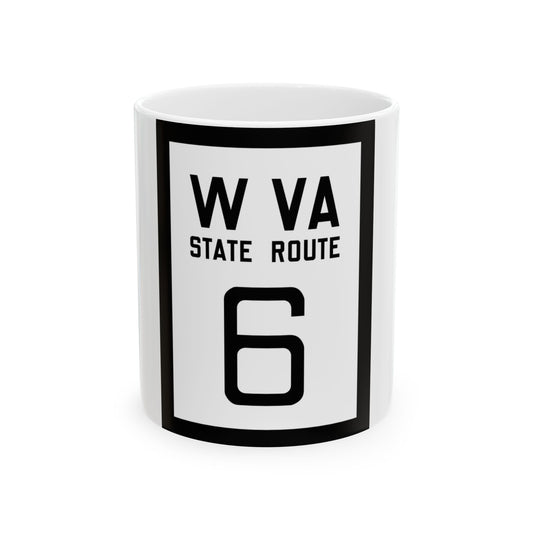WV-6 1922 (Virginia) (Road Sign) White Coffee Mug-11oz-Go Mug Yourself