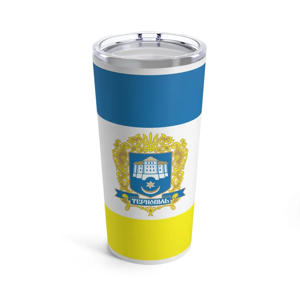 Flag of Ternopil Ukraine - Tumbler 20oz-20oz-Go Mug Yourself