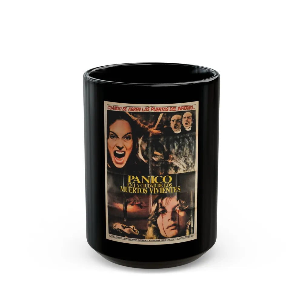 CITY OF THE LIVING DEAD (ARGENTINA) 2 1980 Movie Poster - Black Coffee Mug-15oz-Go Mug Yourself