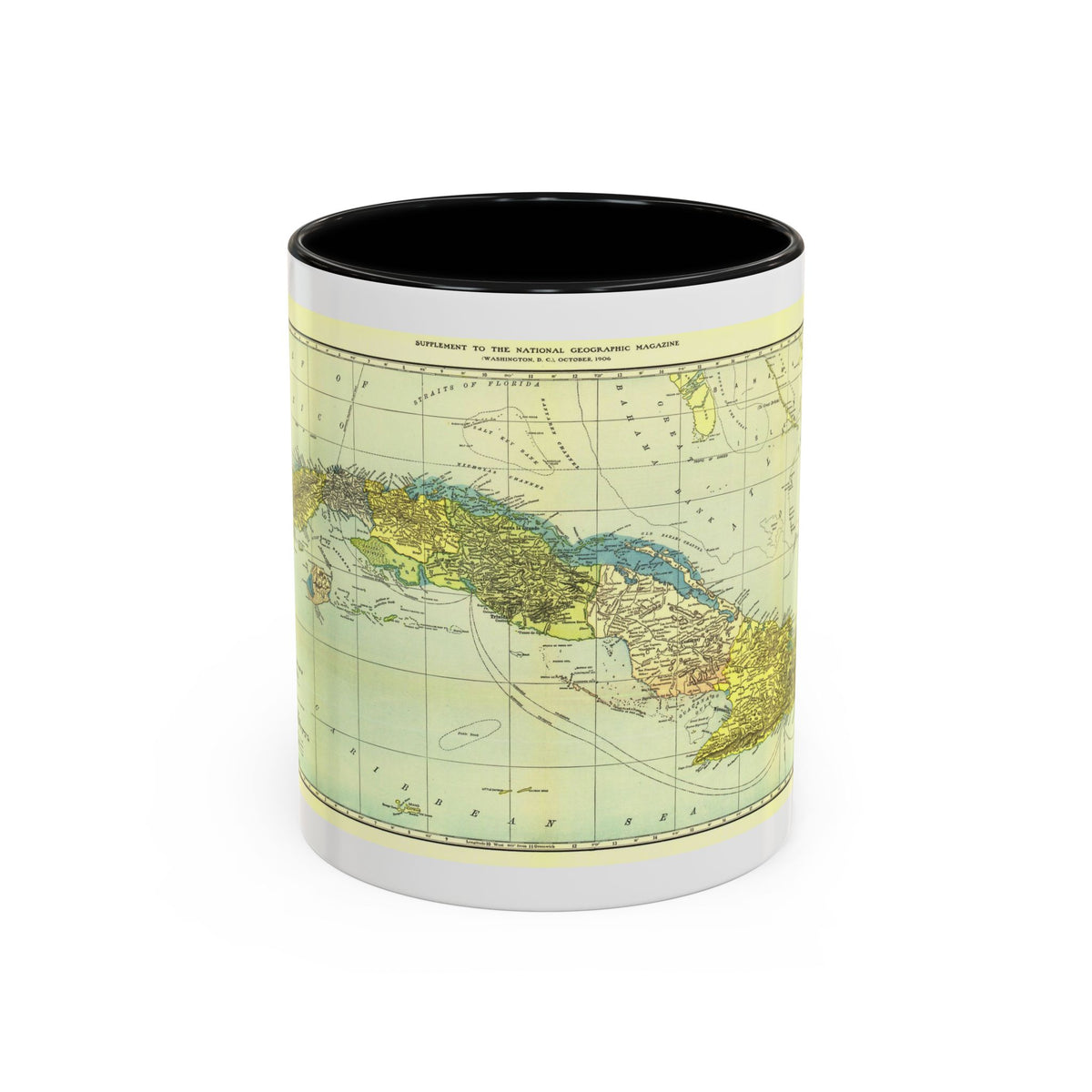 Central America - Cuba (1906) (Map) Accent Coffee Mug