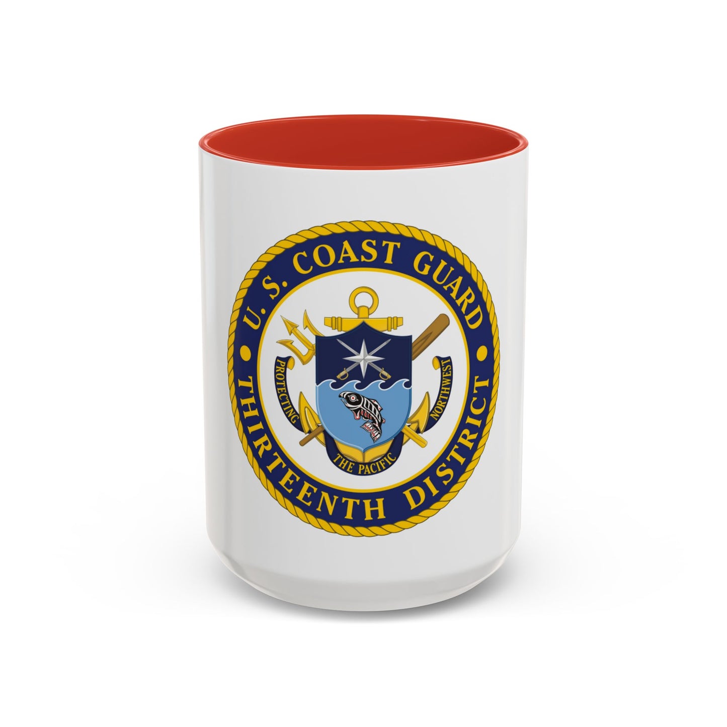 USCG Thirteenth District (U.S. Coast Guard) Accent Coffee Mug
