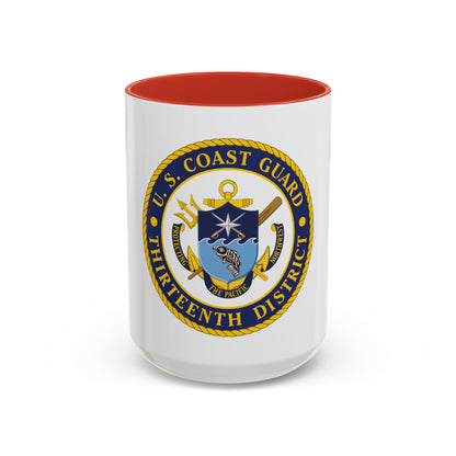 USCG Thirteenth District (U.S. Coast Guard) Accent Coffee Mug