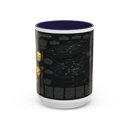 Space - Solar System- Our Sun's Family (1990) (Map) Accent Coffee Mug