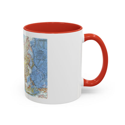 Asia and Adjacent Areas (1959) (Map) Accent Coffee Mug