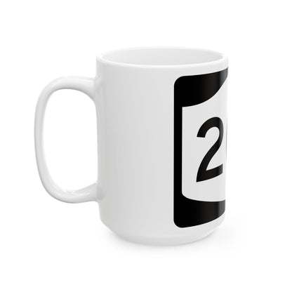 NY-20A (New York) (Road Sign) White Coffee Mug