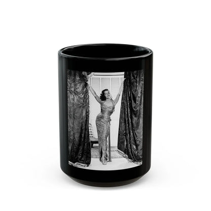 Jane Russell #147 (Vintage Female Icon) Black Coffee Mug-15oz-Go Mug Yourself