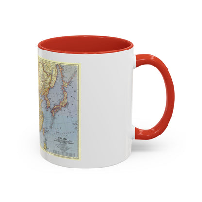 China (1945) (Map) Accent Coffee Mug