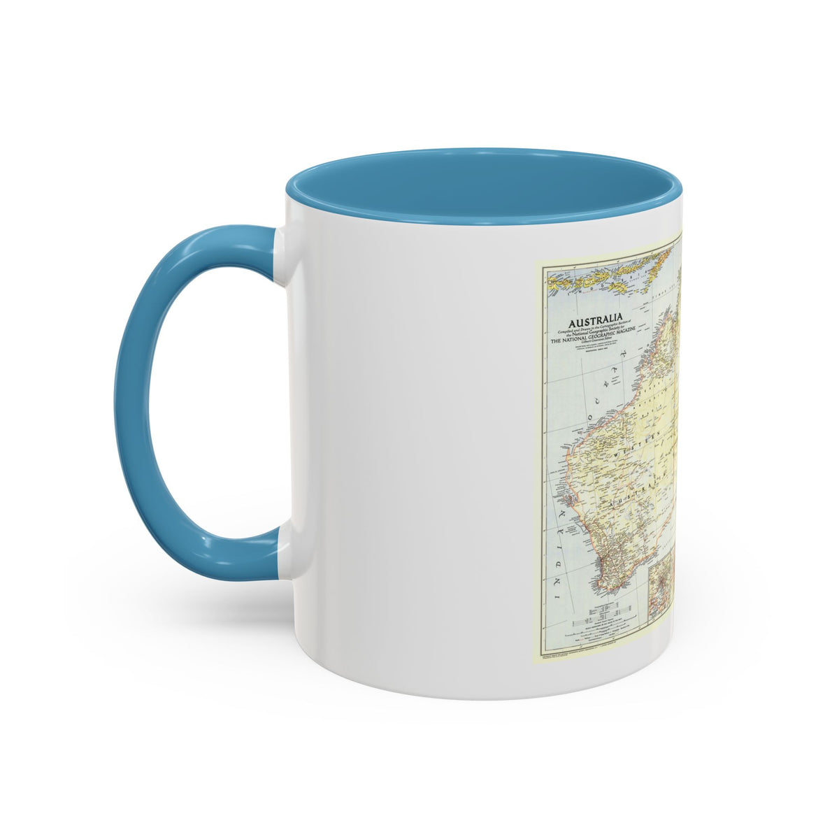 Australia (1948) (Map) Accent Coffee Mug
